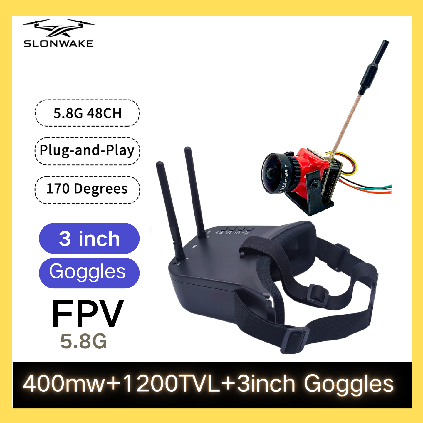 Drone Frame - SLONWAKE 5.8G 48CH FPV 400mw VTX