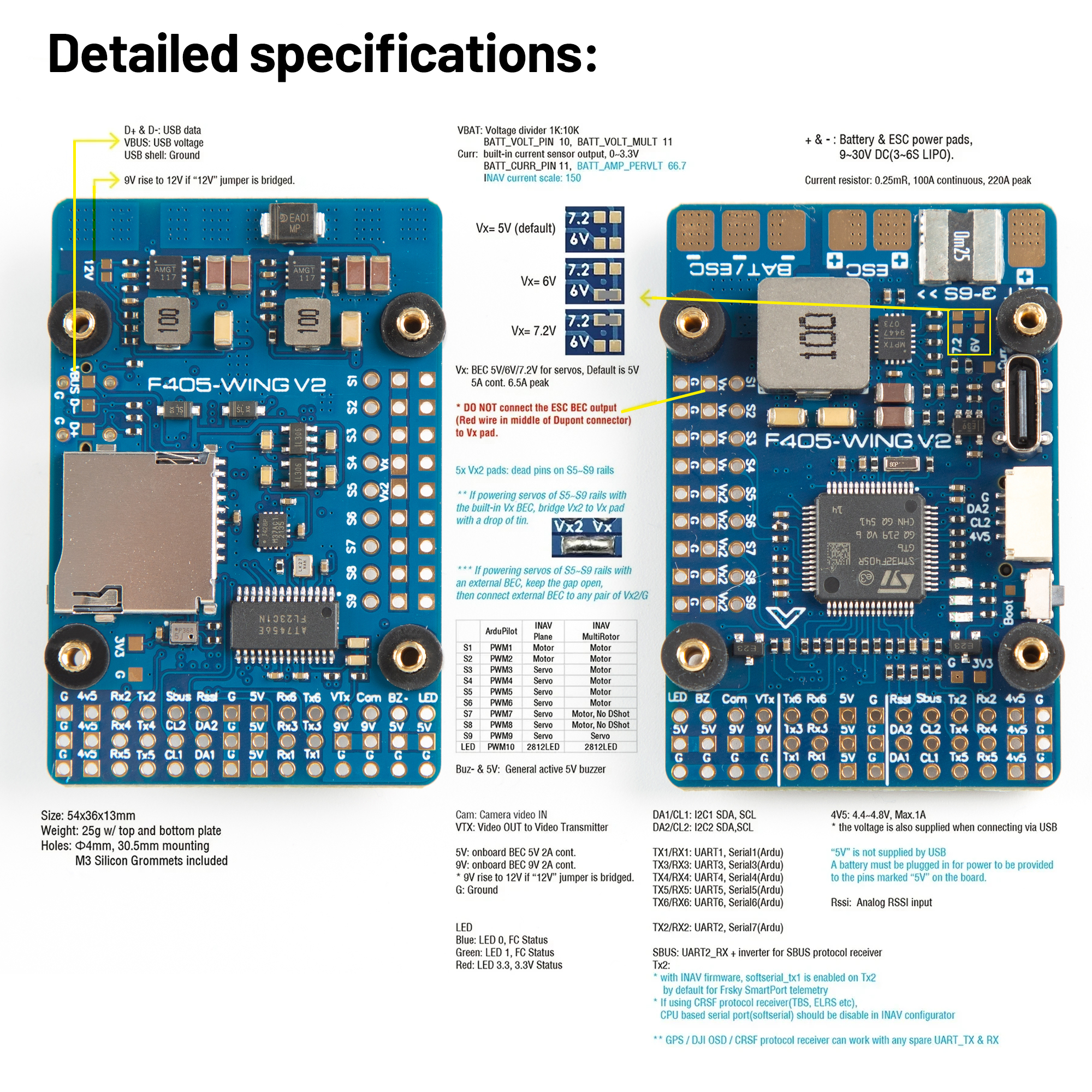 F405 WING V2 FC Flight Control - Drone Flight Controller 评论和价格
