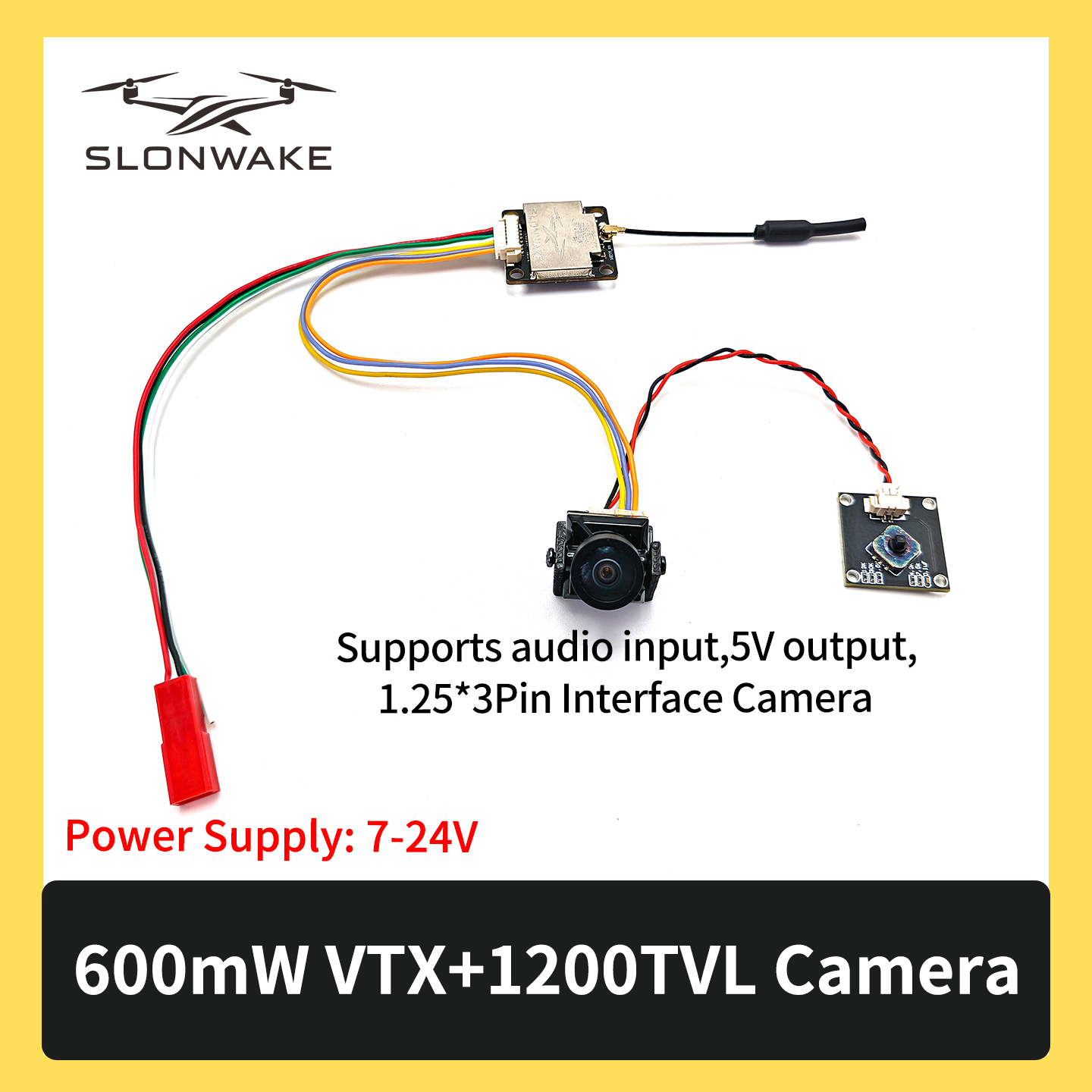 SLONWAKE 5.8G 600mW 7-24V FPV  - Drone Frame 评论和价格