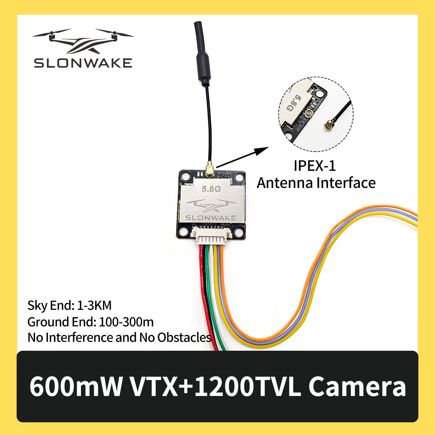 SLONWAKE 5.8G 600mW 7-24V FPV  - Drone Frame 评论和价格