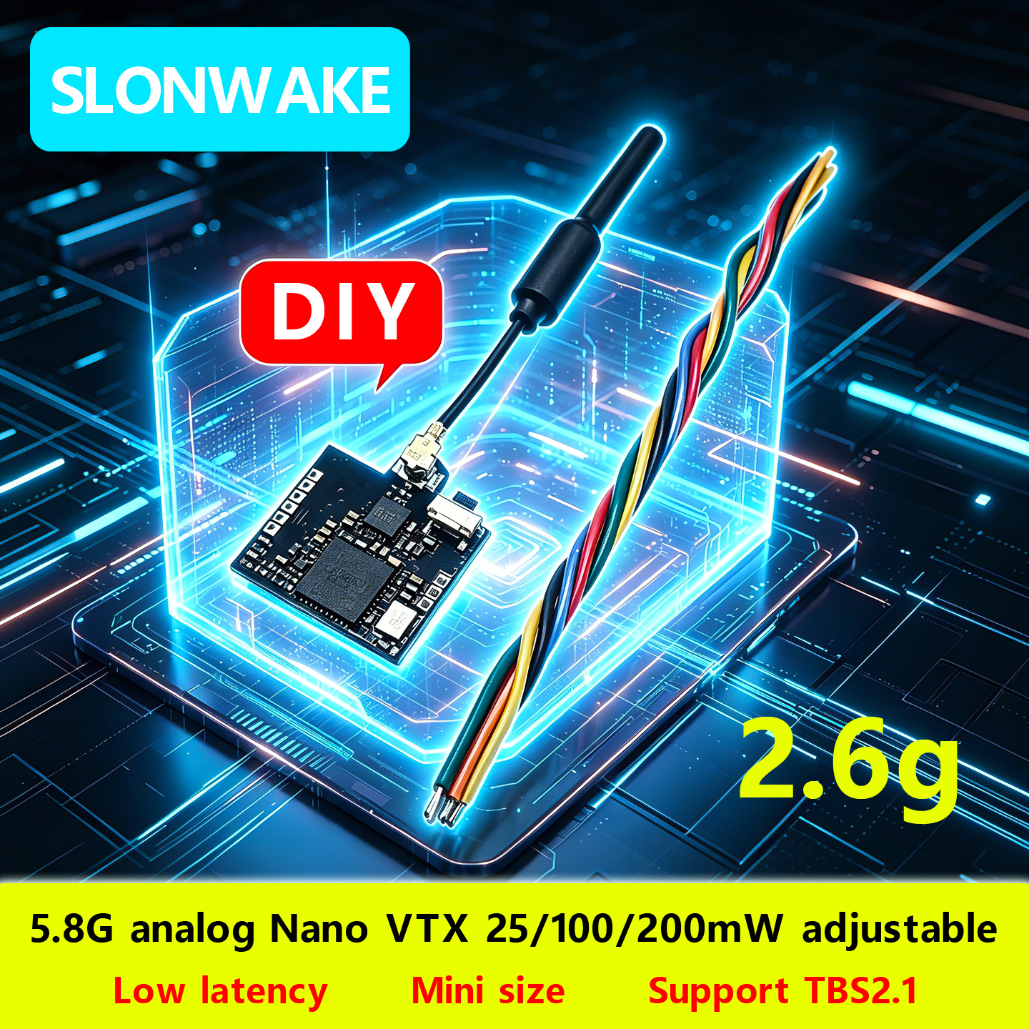 SLONWAKE Nano 5.8G 48CH 200mW  - Drone Frame 评论和价格