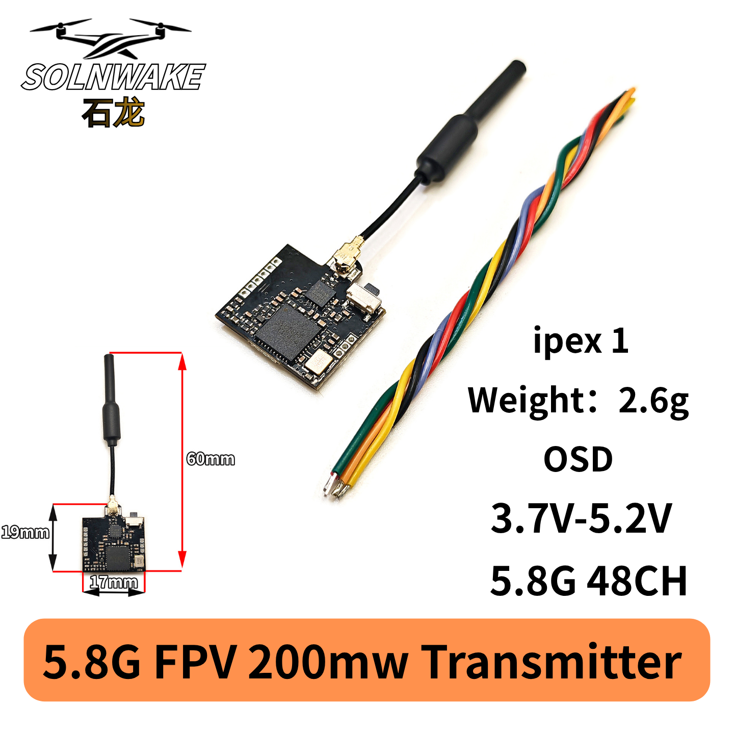 SLONWAKE Nano 5.8G 48CH 200mW  - Drone Frame 评论和价格