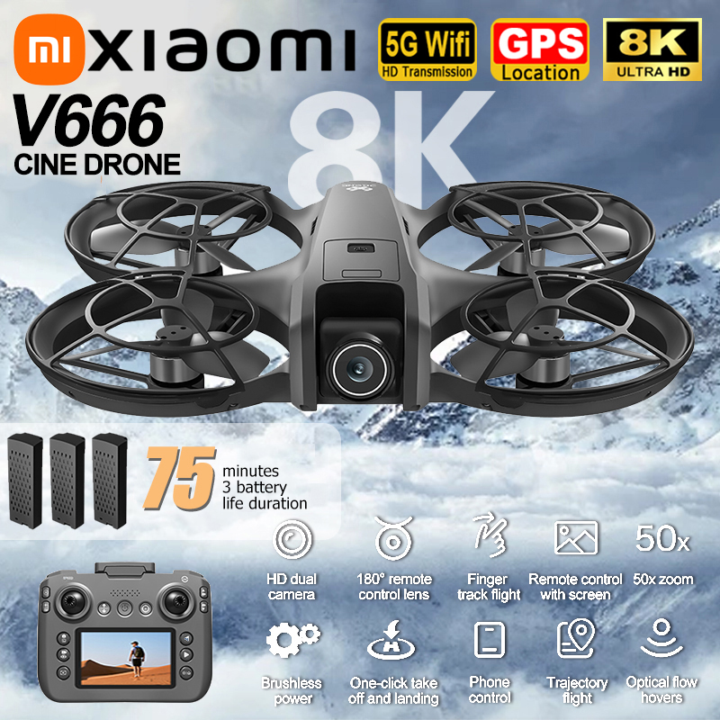Xiaomi V666 Drone 8K Aerial HD - Drone Gps Mount 评论和价格